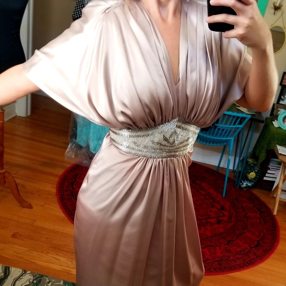 VTG Lillie Rubin Goddess Disco Silk Maxi Dress😍 - Picture 2 of 8